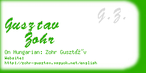 gusztav zohr business card